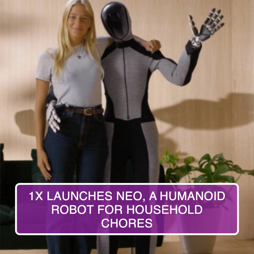 1X Launches NEO, A Humanoid Robot For Household Chores - Reference Image